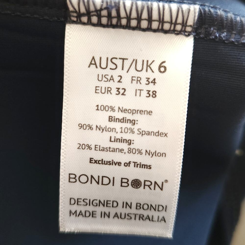 BONDI BORN Caprice Look Out one piece monokini neoprene cutout blue swimsuit 2 - Picture 6 of 8